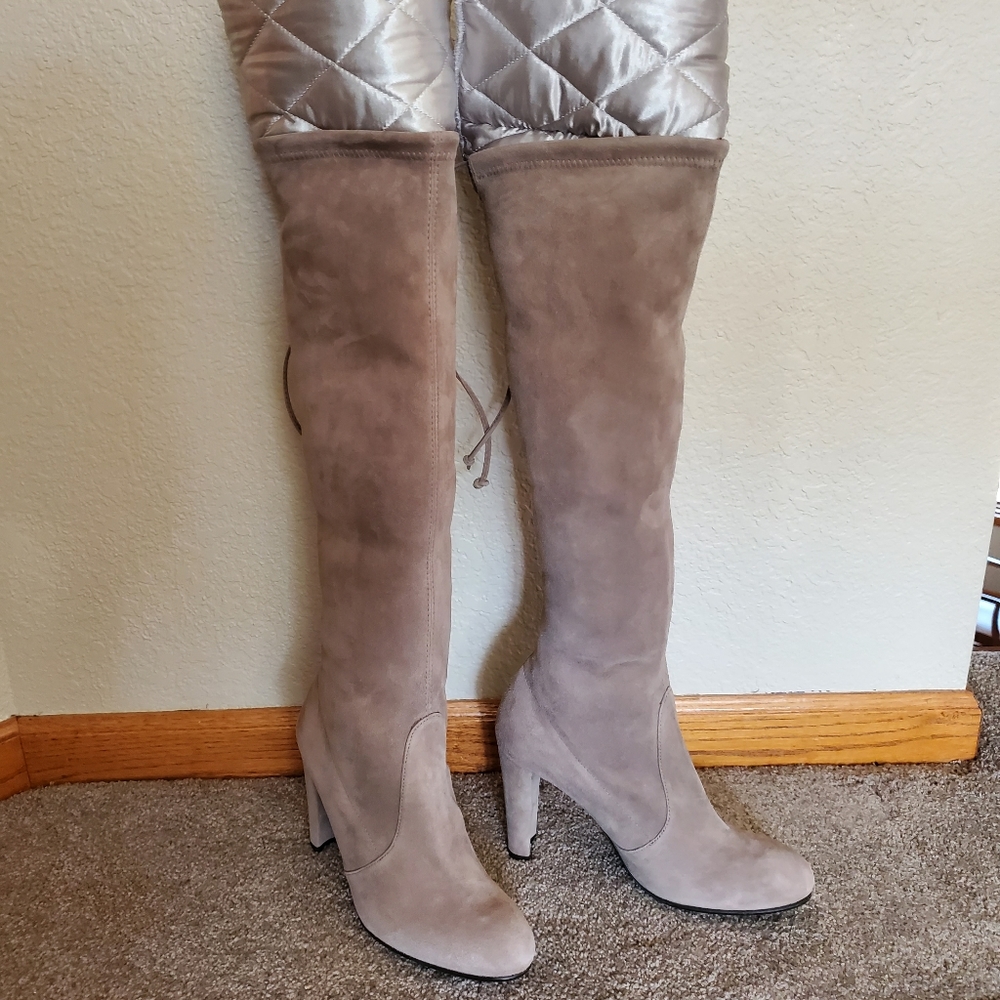 Stuart Weitzman Taupe Heeled Boots